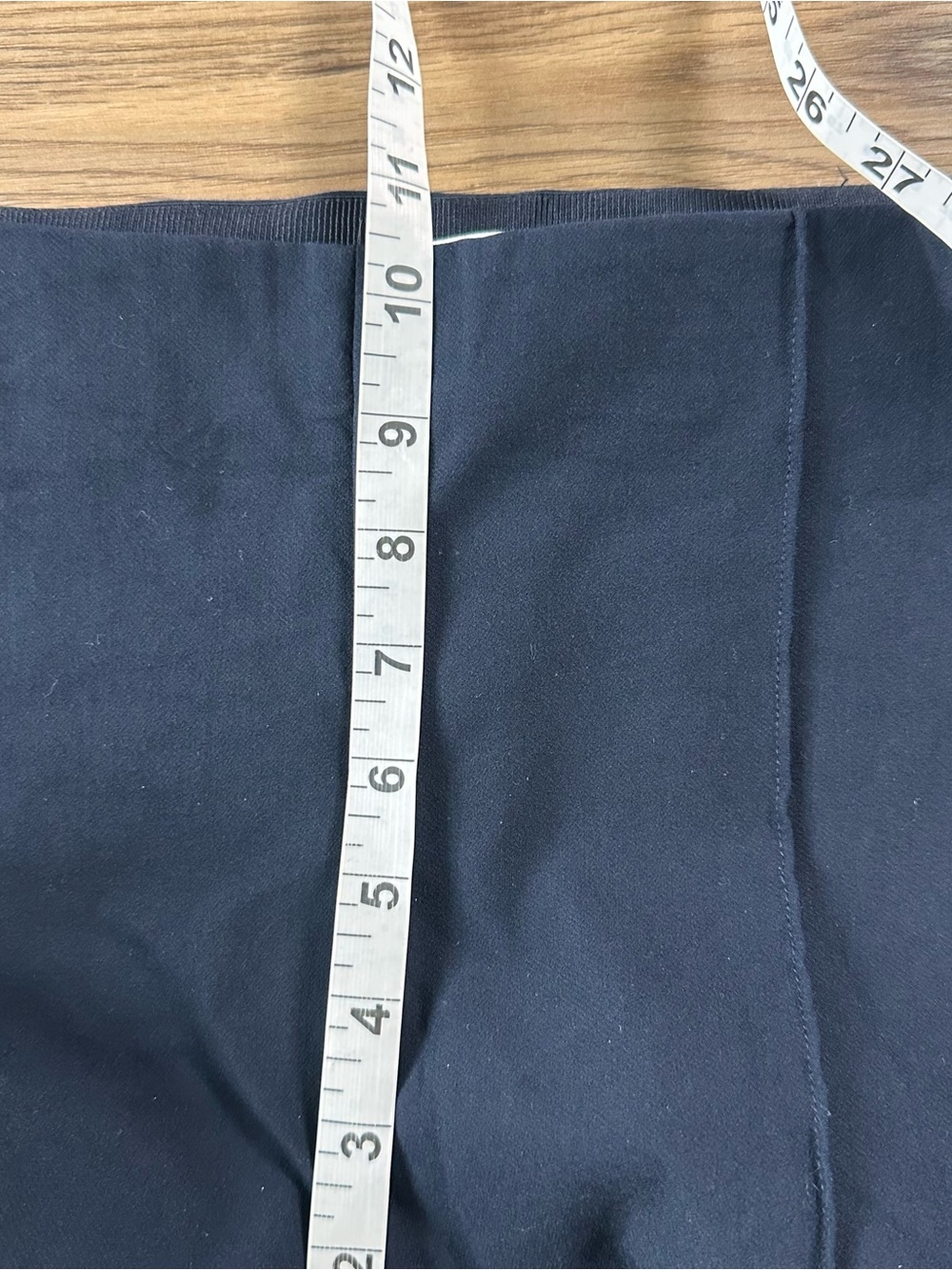 Vince Cropped Flare Dress Pants Womens Large Stretch Navy Blue Side Zip Office - Picture 8 of 11